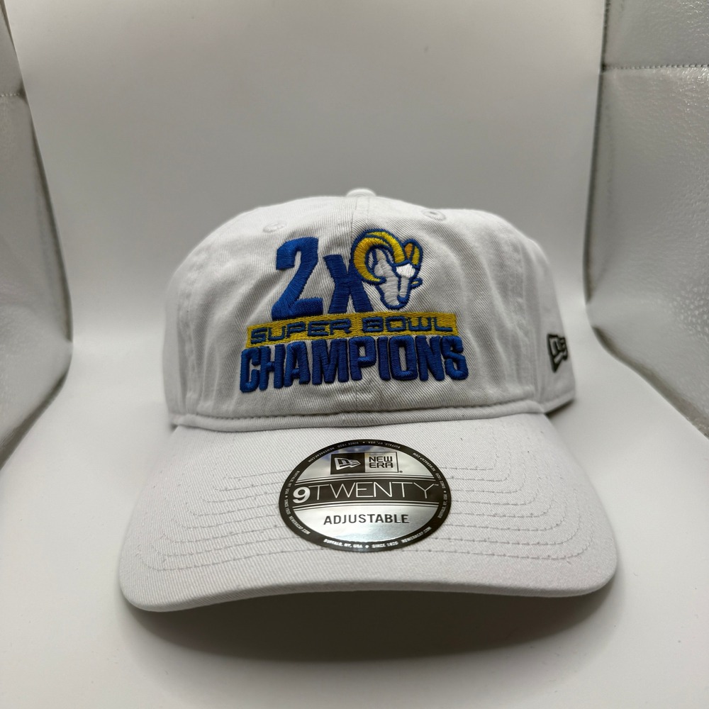New Era Los Angeles‎ Rams 2X Super Bowl Champions 9TWENTY Adjustable Hat White
